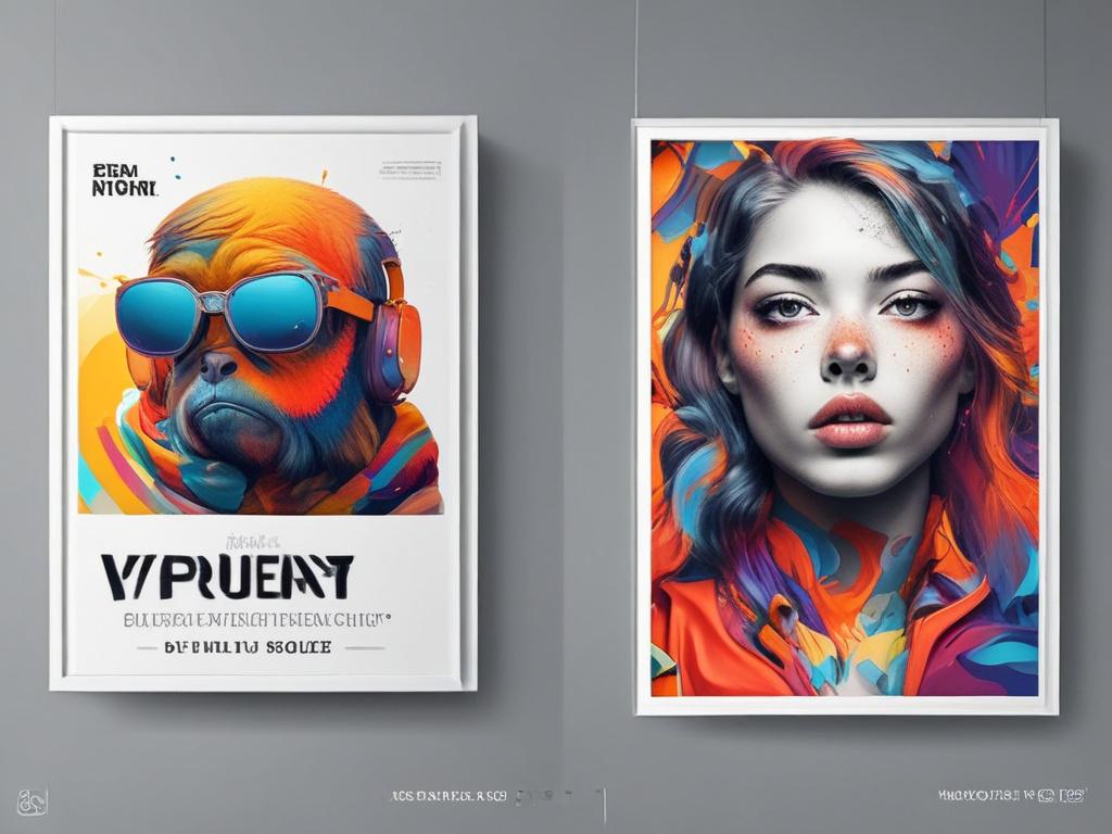 A high-resolution photo of a beautifully designed poster displayed in a well-lit environment. The poster should feature vibrant colors and an eye-catching layout, showcasing a promotional event theme. The background should be simple and uncluttered, allowing the poster to stand out. The image should be shot with a 45mm f/1.2 lens, focusing closely on the details of the poster, capturing the textures and colors vividly. The primary color should align with rgb(50, 170, 39).