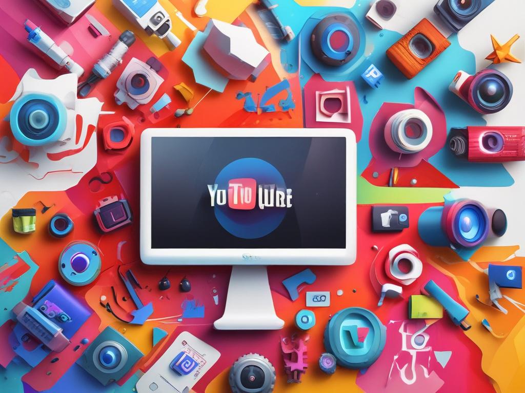 A close up shot of a vibrant YouTube thumbnail design