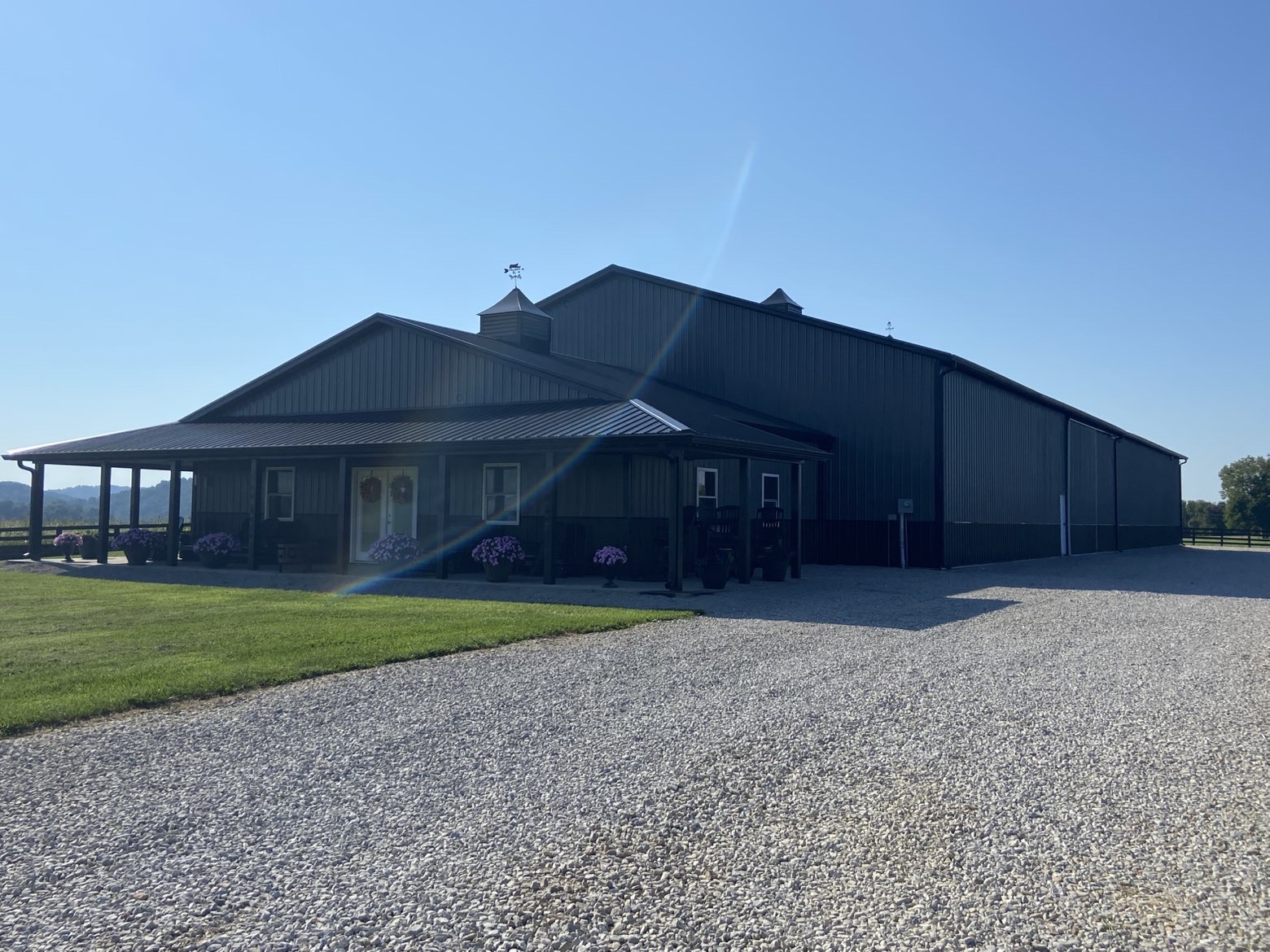 The Barn at 4C Farm - Rustic wedding venue at golden hour