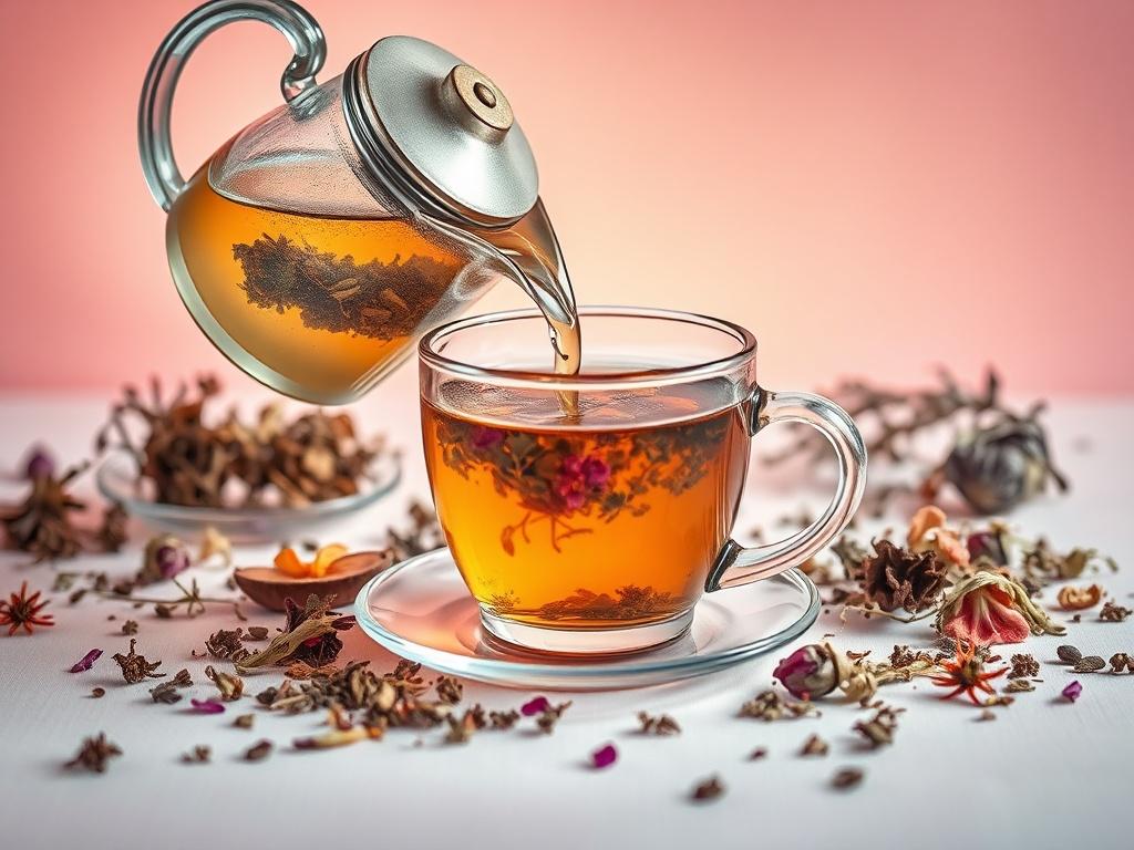 A realistic high resolution image of a teapot pouring a