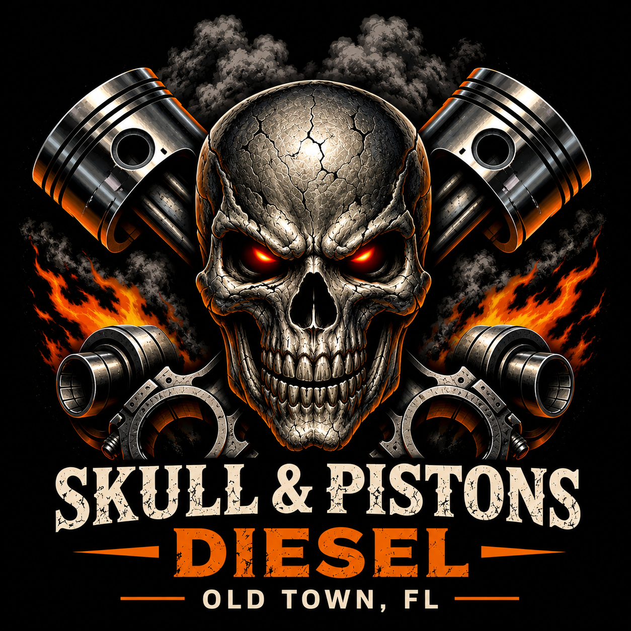 Skull & Pistons Diesel logo