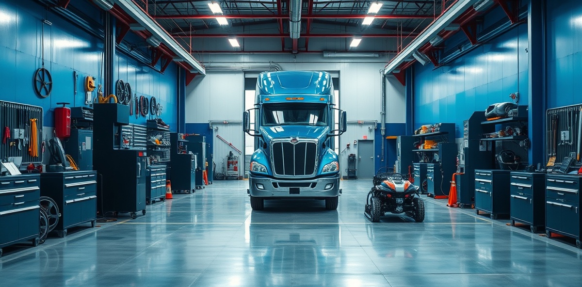 Skull & Pistons Diesel shop interior with equipment