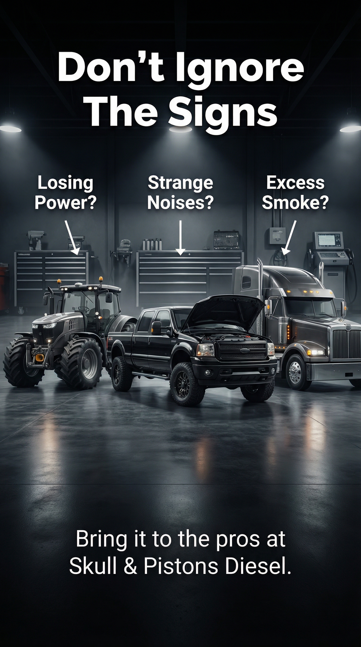 Diesel repair work at Skull & Pistons