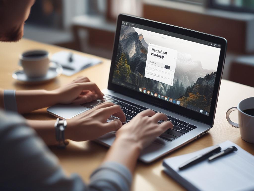 close up shot of a designer working on a laptop,
