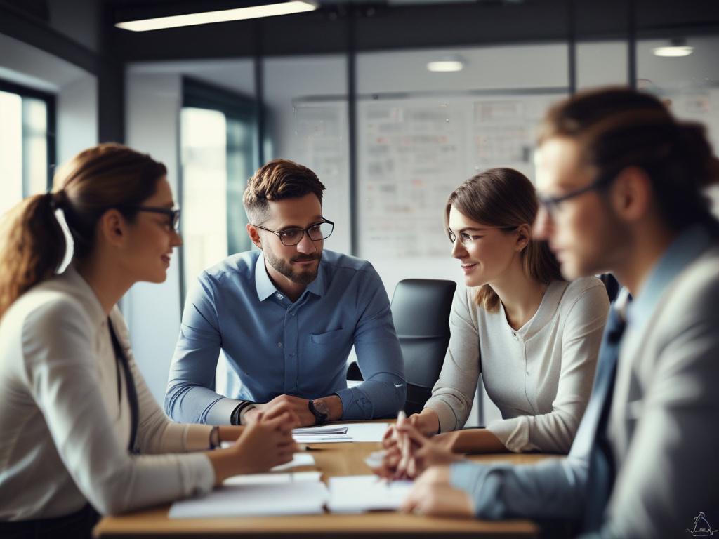 close up shot of a marketing team discussing strategies, digital
