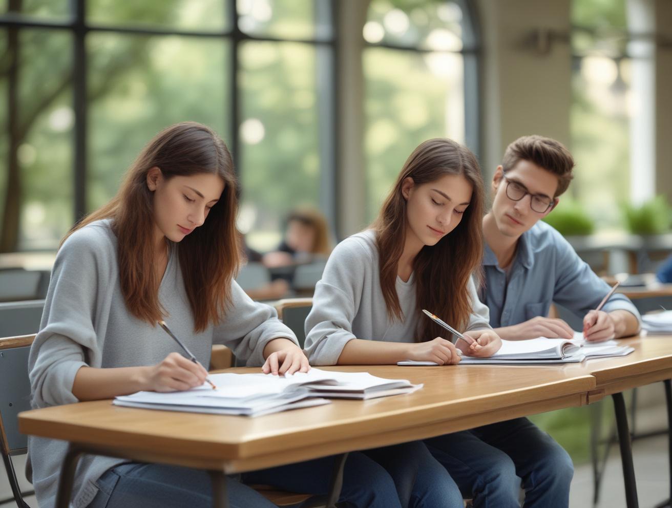 students studying together