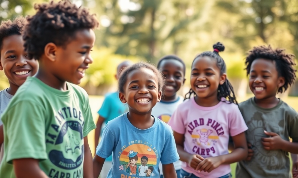 Children at diabetes camp enjoying activities