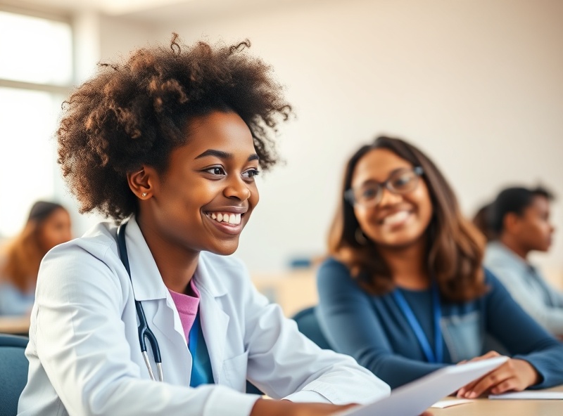 Teenage girl in diabetes education workshop