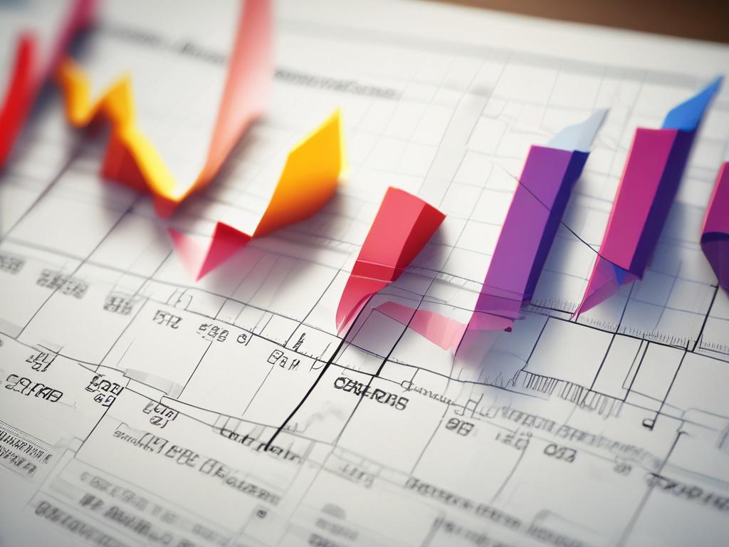Close up shot of dividend stock charts and financial documents,