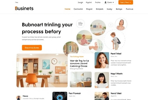 Before: Outdated website design
