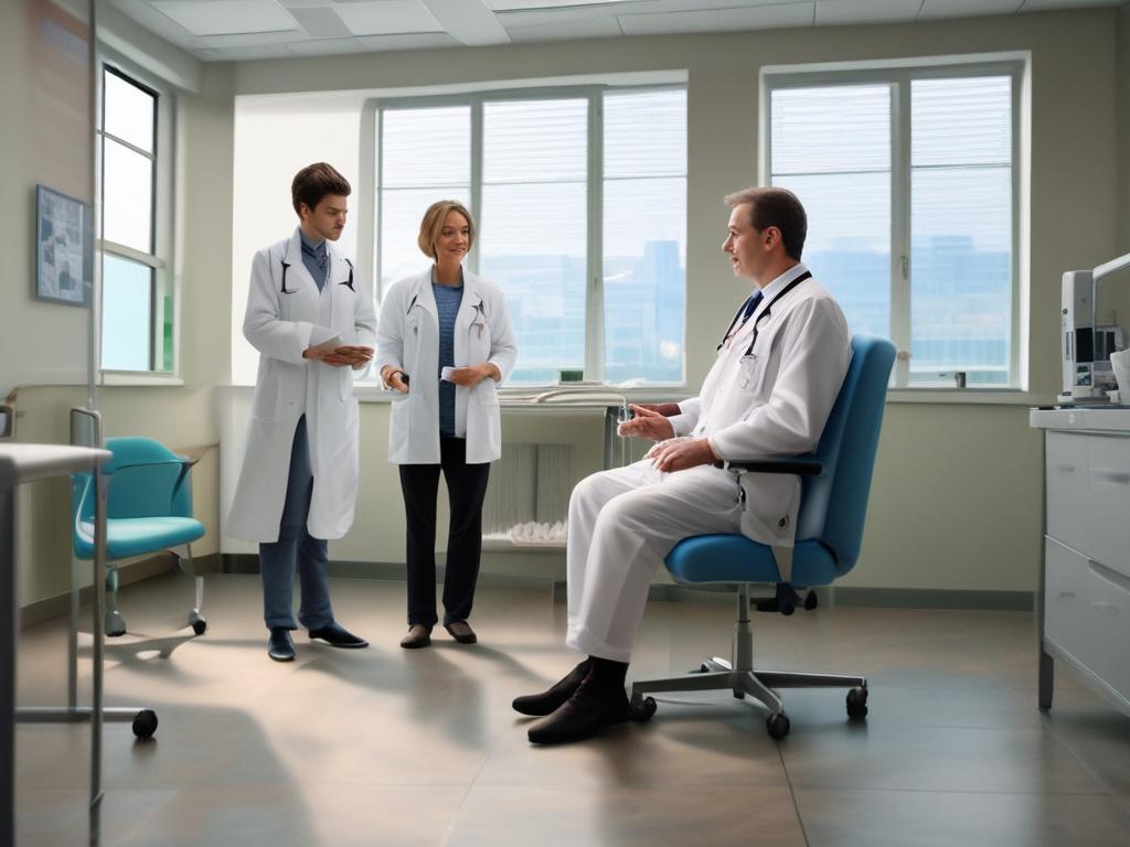 A close up shot of a doctor consulting with a