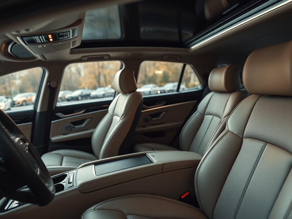 A high resolution image capturing the interior of a luxury