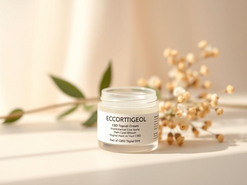 A high resolution of a jar of CBD topical cream