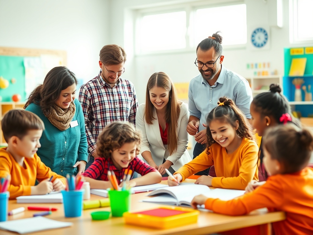 Diverse team of ABA educators and behavior analysts working together