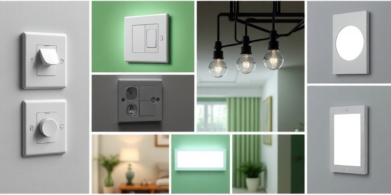 Residential electrical installation with switches and outlets