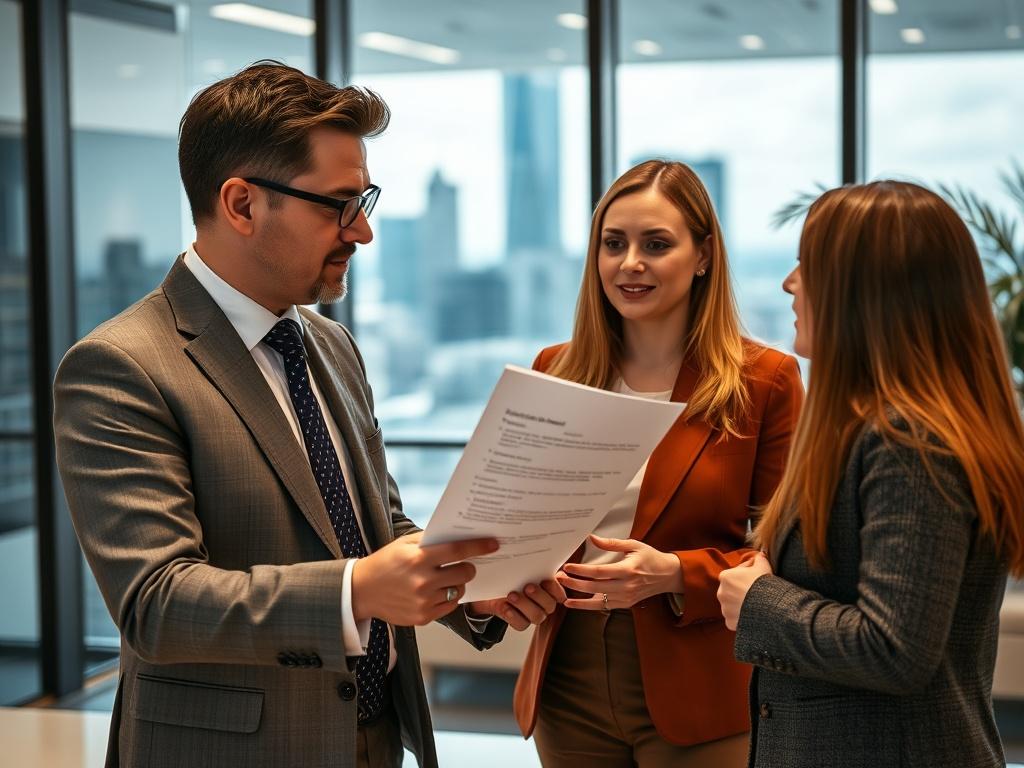 A hyper realistic close up shot of a professional consultant