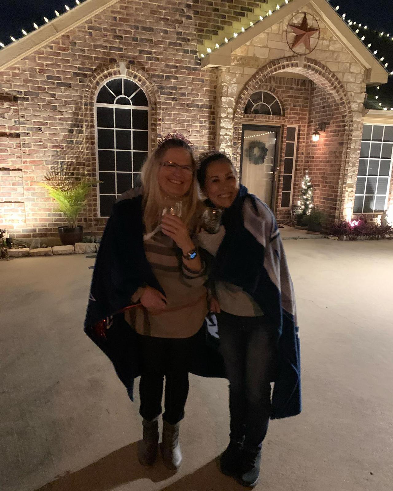 My Lil Sis and great friend watching fireworks from my