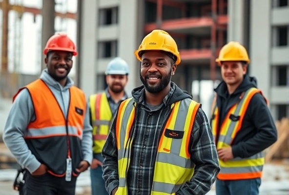 Professional Black Construction Workers