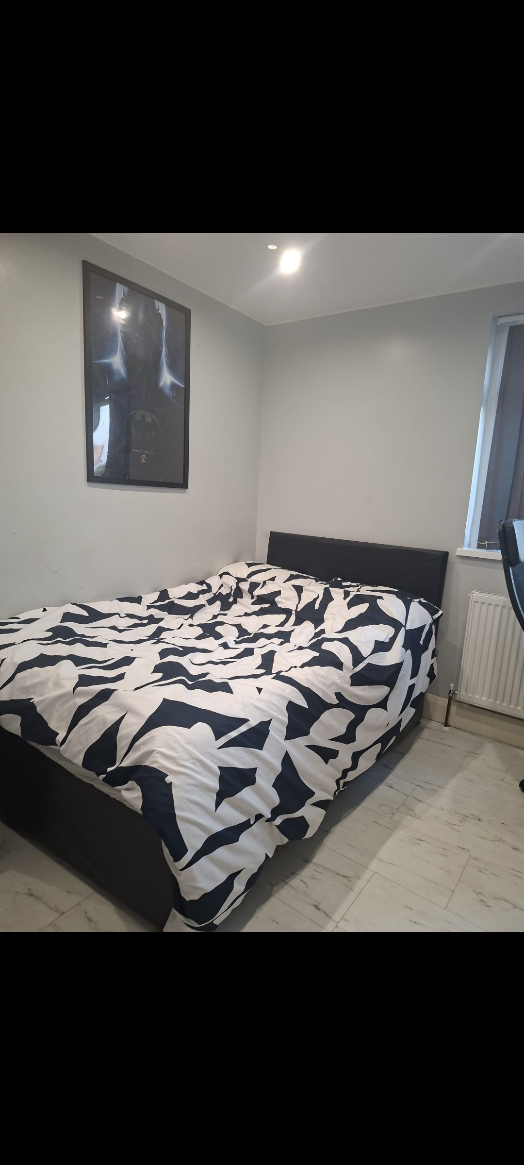 Clean bedroom after professional cleaning