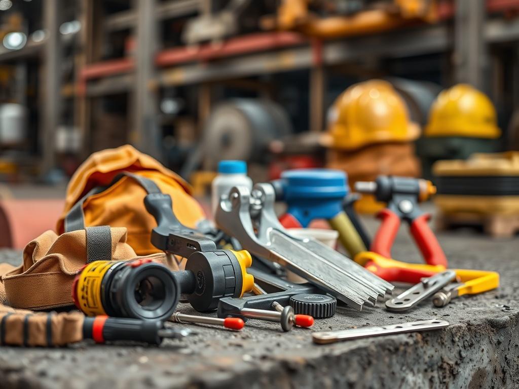 A close up shot of Industrial Procurement Tools including safety