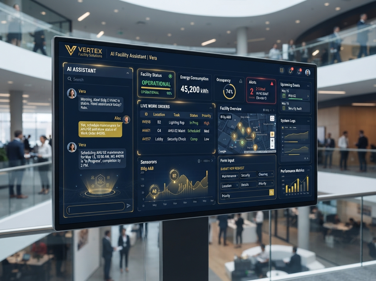 AI Assistant interface for facility services requests