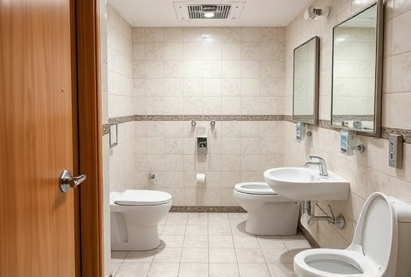 Professional restroom sanitation and disinfection