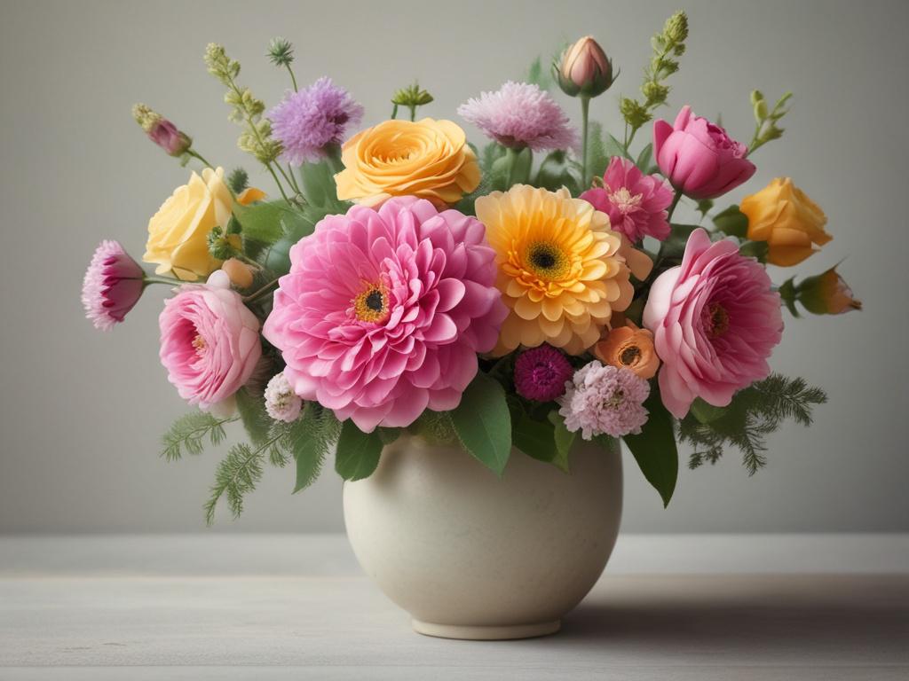 fresh flowers, seasonal blooms, flower arrangement, home decor, vibrant colors