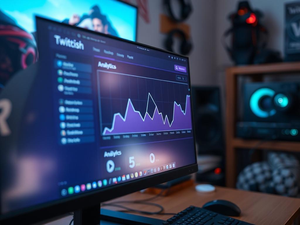 A close up shot of a computer screen displaying Twitch