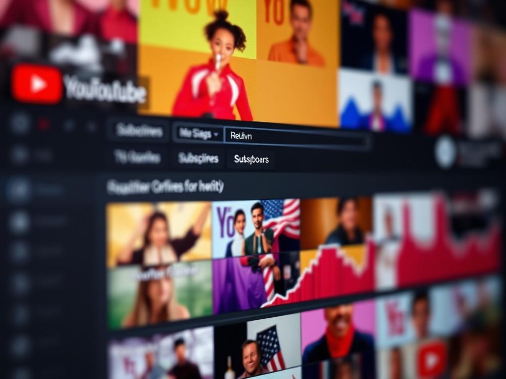 A close up shot of a YouTube dashboard showing subscriber