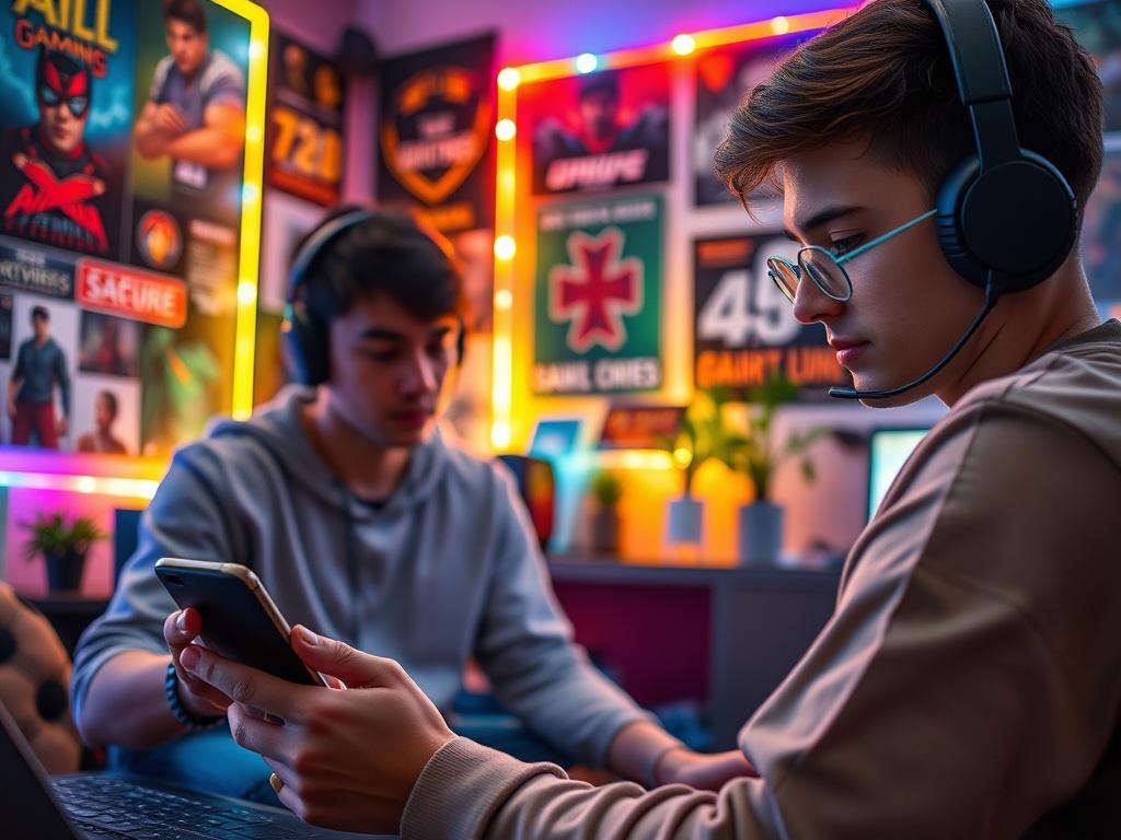A close up shot of a young content creator working