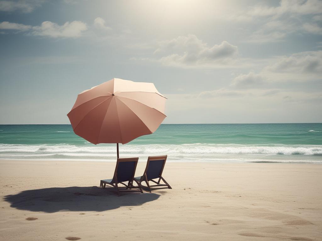 beach, umbrella, smart technology, solar, relaxation