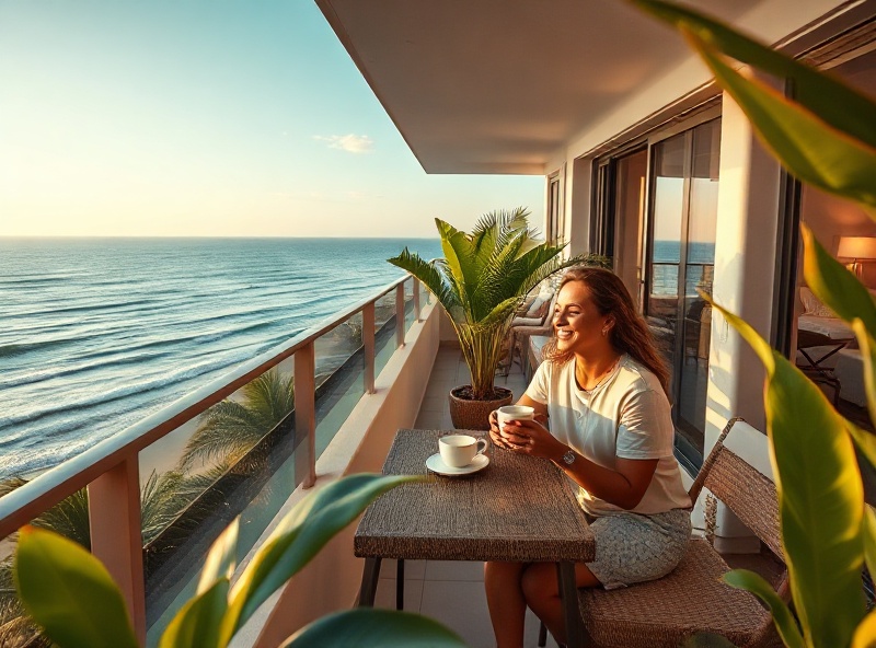 Guests enjoying their stay with ocean view