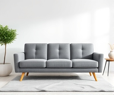 West Elm Mid-Century Sectional Sofa - Gray
