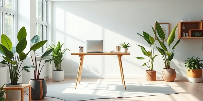 Remote worker at home workspace