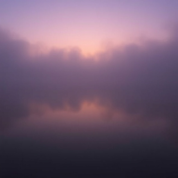 Tranquil misty dawn scene