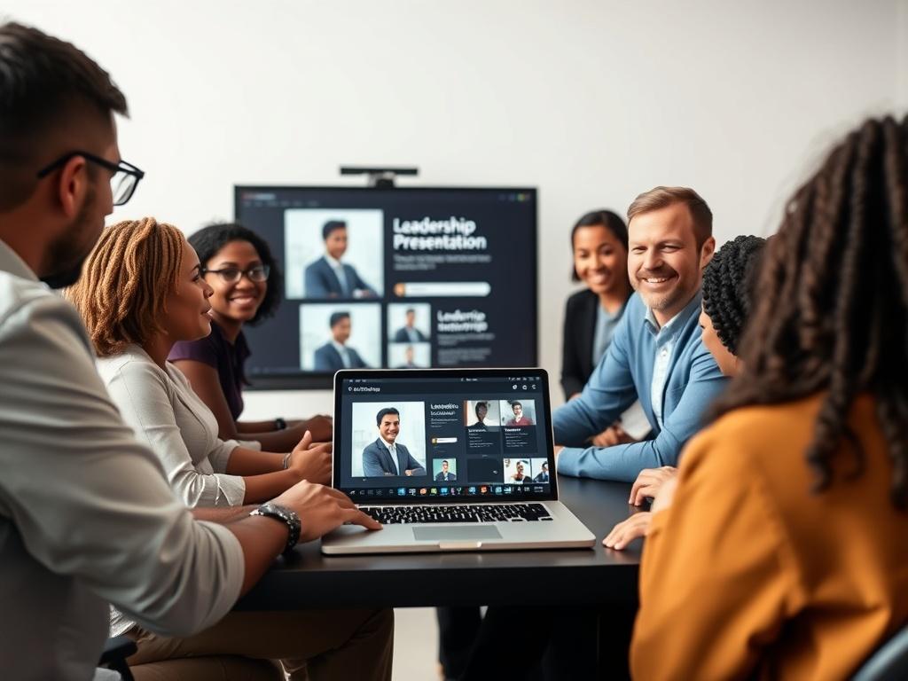 A close up shot of a diverse group of people
