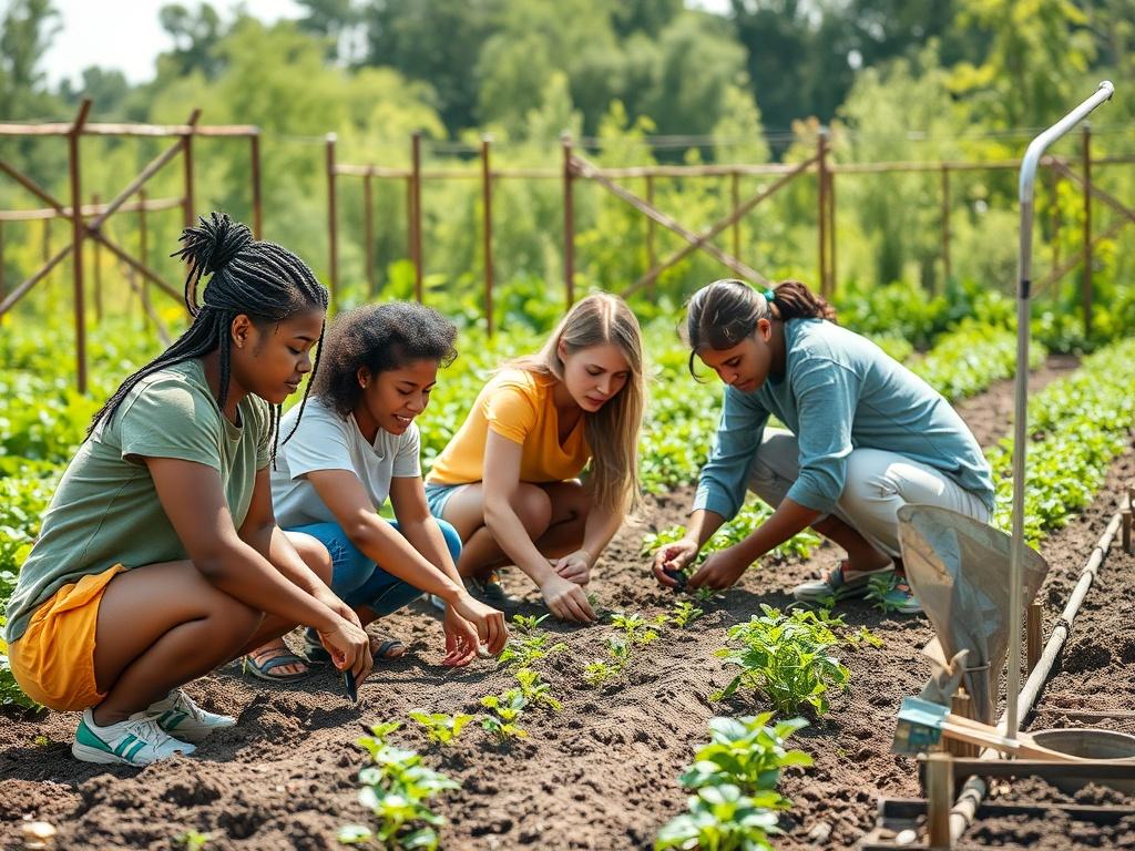 A realistic high resolution image showcasing a diverse group of