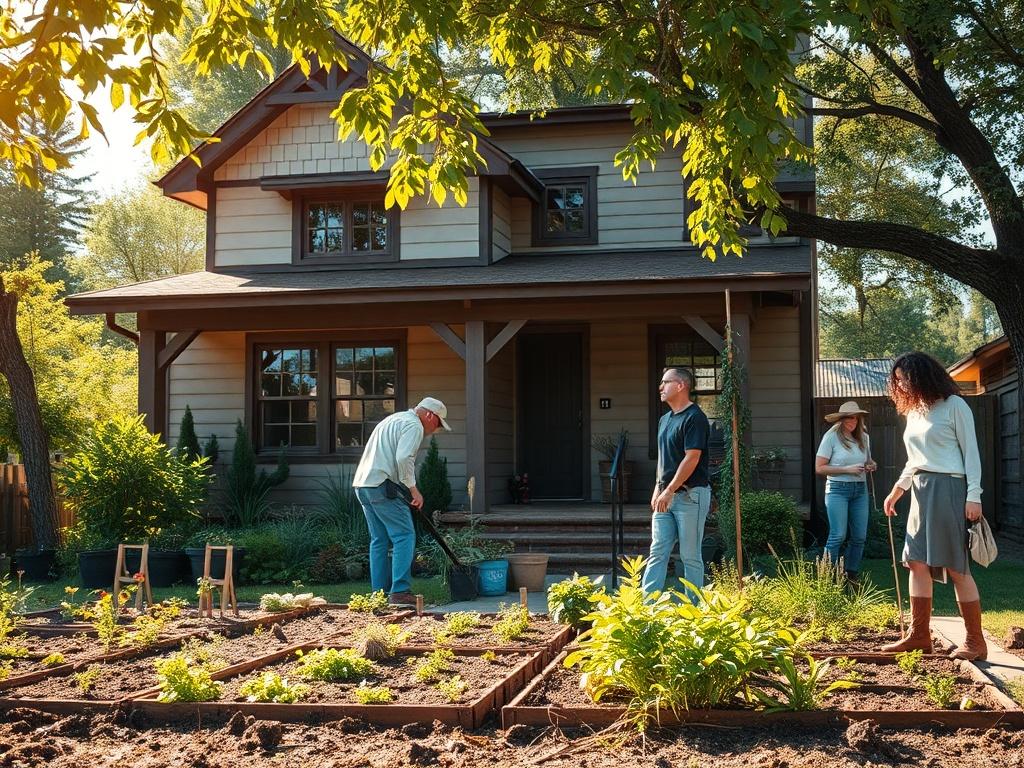 A realistic high resolution image showing a renovated home in