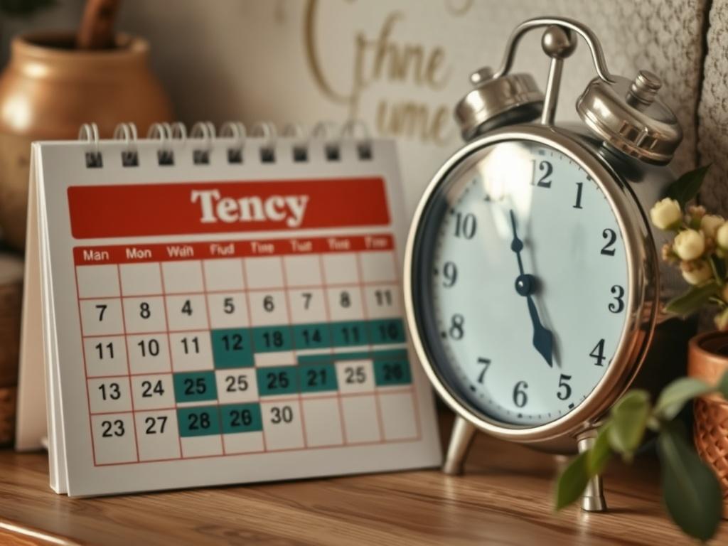 An image of a calendar with a marked date and