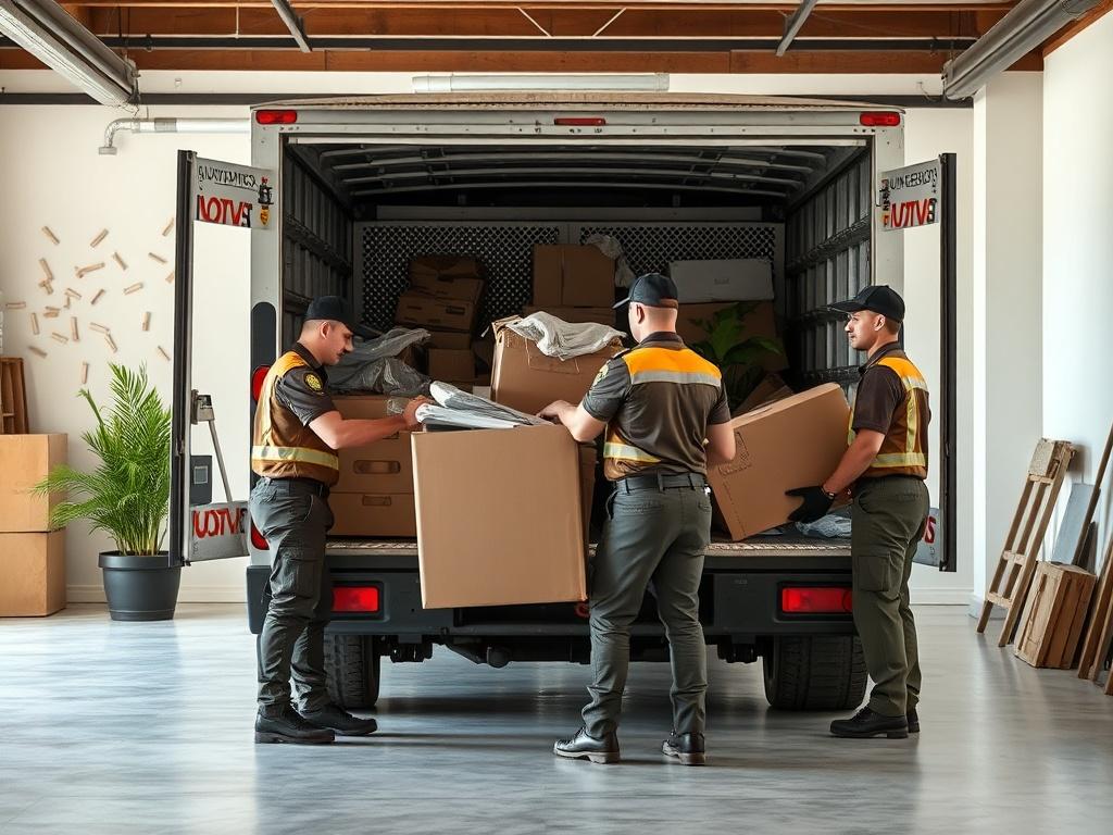 An image of a professional junk removal team in uniform