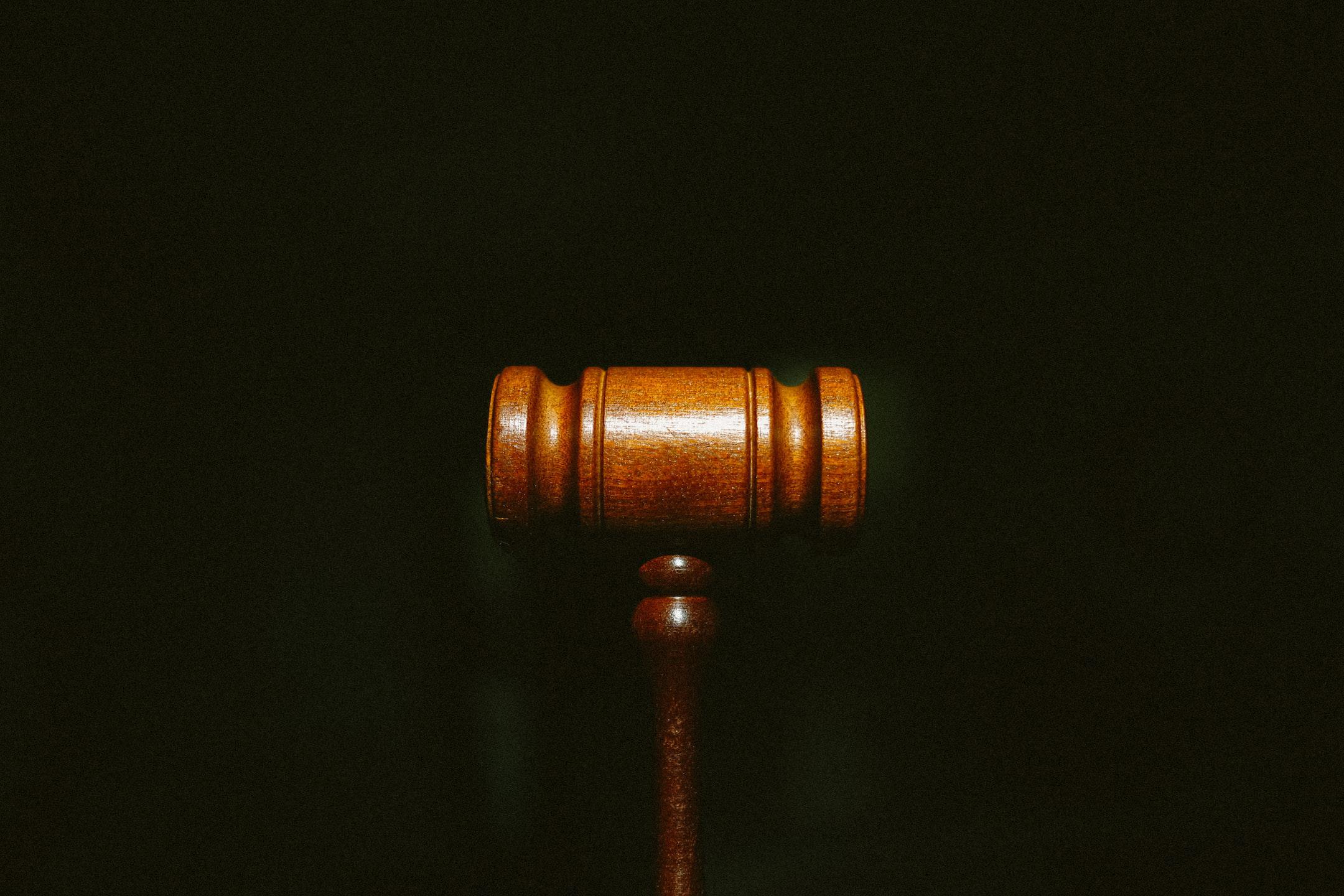 A wooden gavel.