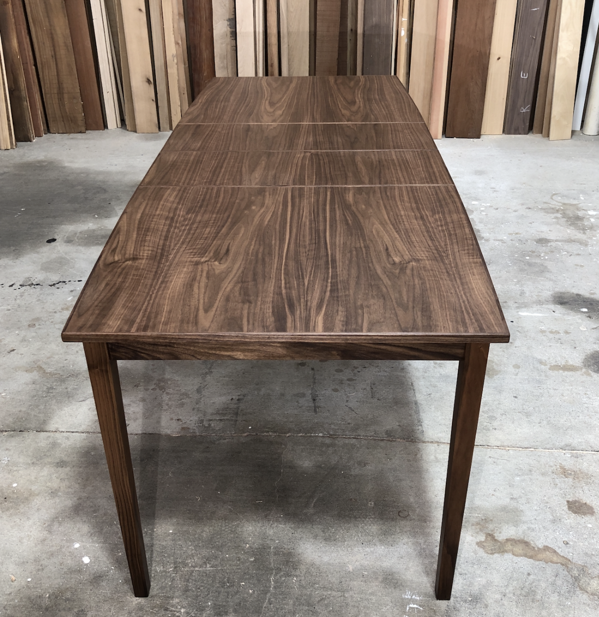 Walnut Dining Table with Extension Leaves