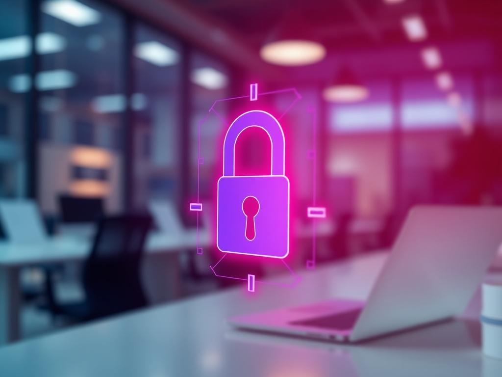 A close up shot of a digital lock symbolizing security