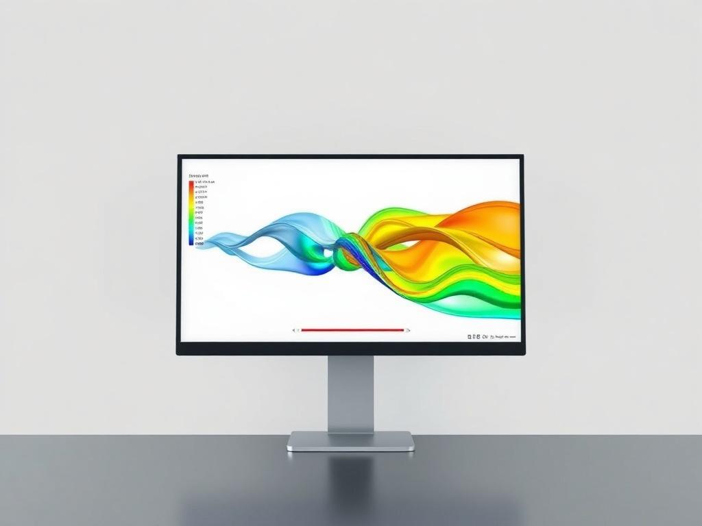 A realistic high resolution of a computer screen displaying a