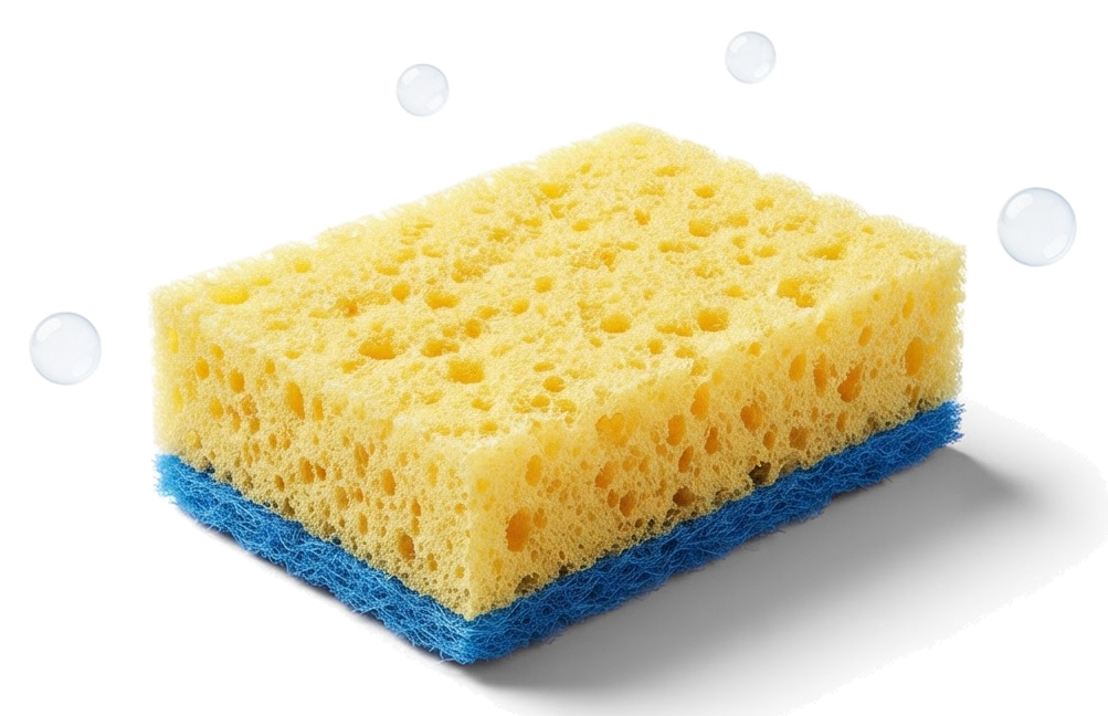 Floating cleaning sponge