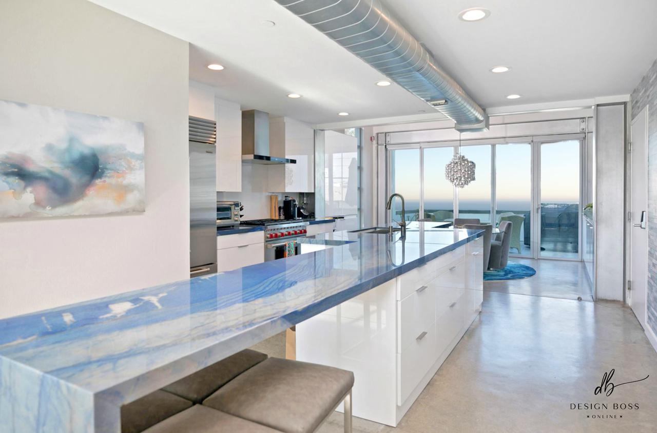 Modern kitchen in beach home