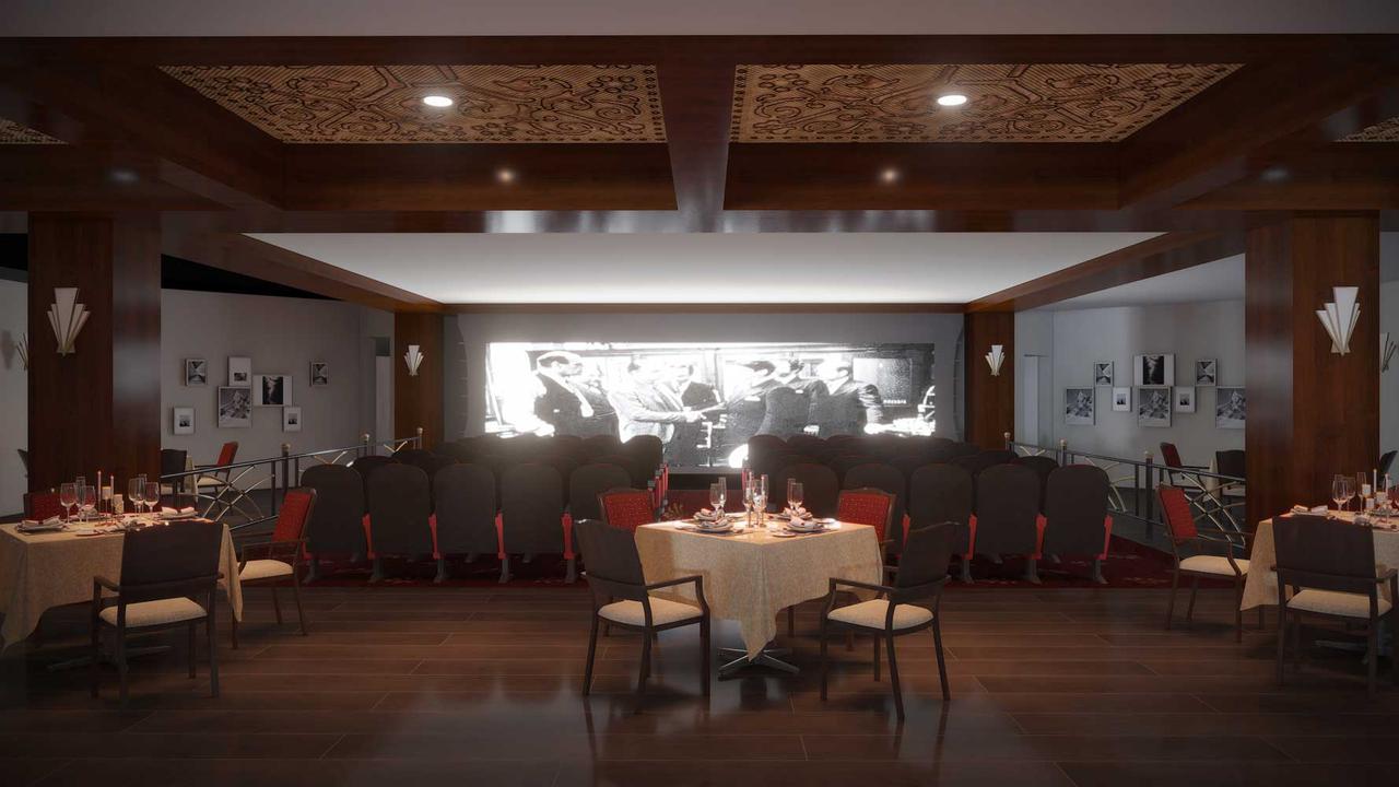 Senior living theatre room