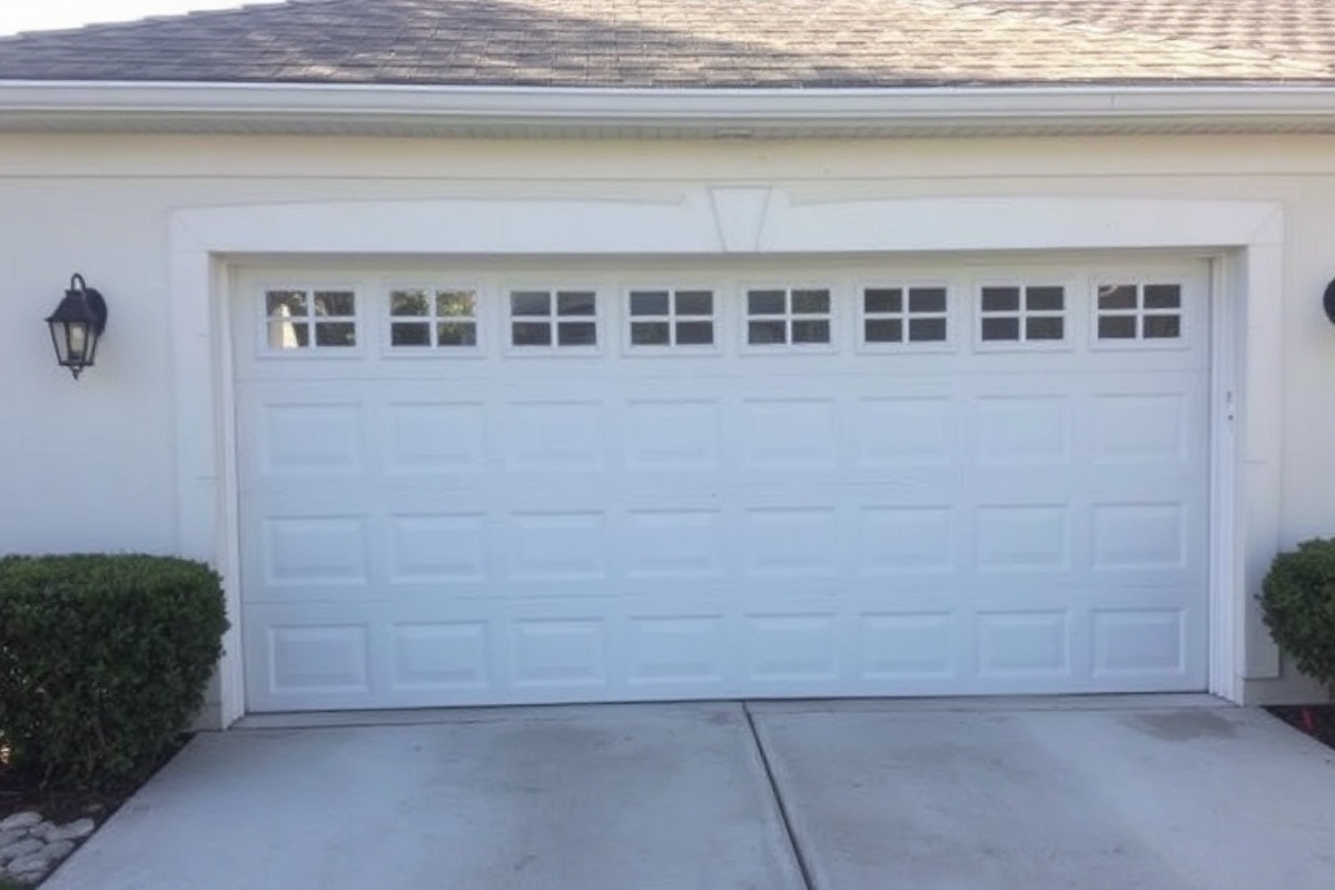 Restored garage door after professional service