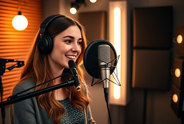 Podcast studio recording