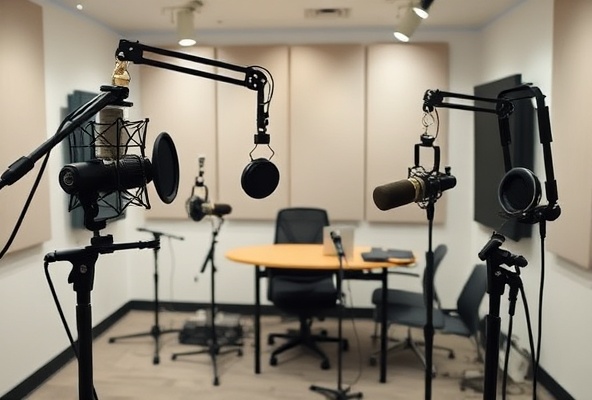 Podcast studio equipment